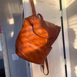 Leather backpack